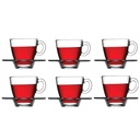 Cup & Saucer 215ml 12pc Set Aqua 95040