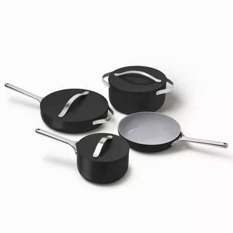 Pot Set 7pc Ceramic Coated Aluminium Italiano Collection-Colours