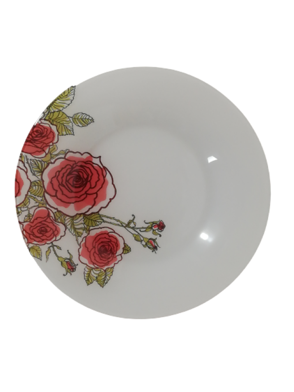 PLATE 7PC ROSES PSB