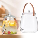 Beverage Dispenser 25L Barrel with Leather-Look Strap - Clear Plastic