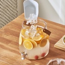 Beverage Dispenser 3.2L Barrel with Leather-Look Strap - Clear Plastic