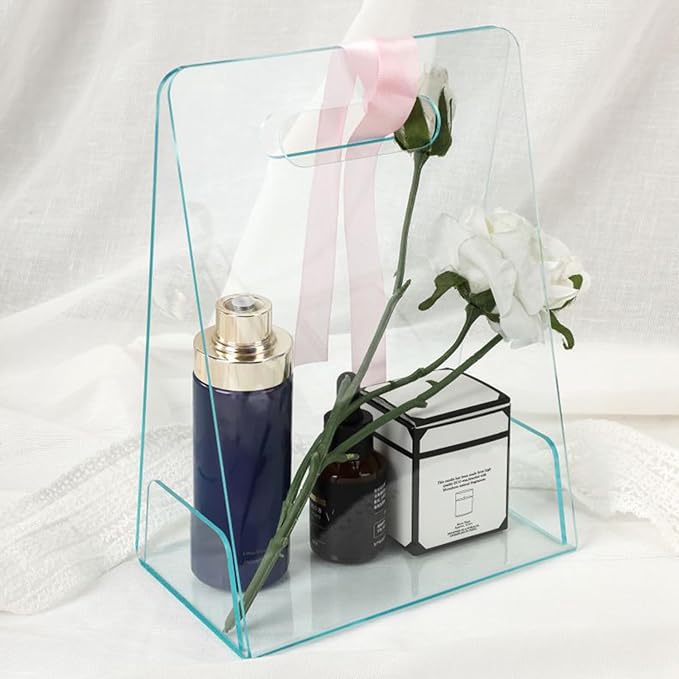 Gift Beg 20x20x20cm Triangular Round Top 3mm Clear Premium Acrylic