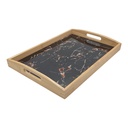 Tray 46X33X4Cm Bamboo With Marble Look Inlay N804255