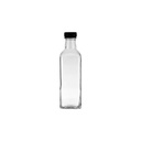 Bottle 250Ml Sqr Glass W/Lid Consol 27272