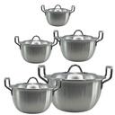 Pot Set 10pc Stylo Round 2x6 Aluminum PBI002