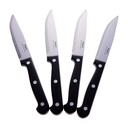 Steak Knife 4pc Set Black Handle Regent 21142