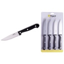 Steak Knife 4pc Set Black Handle Regent 21142