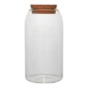 Canister 1.2L 17X7Cm Glass With Cork Lid 27044