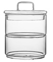 Canister 2 Tier Glass With Glass Lid Rvt2023-044