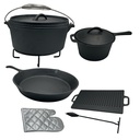 Cast Iron 7pc Dutch Camping Set