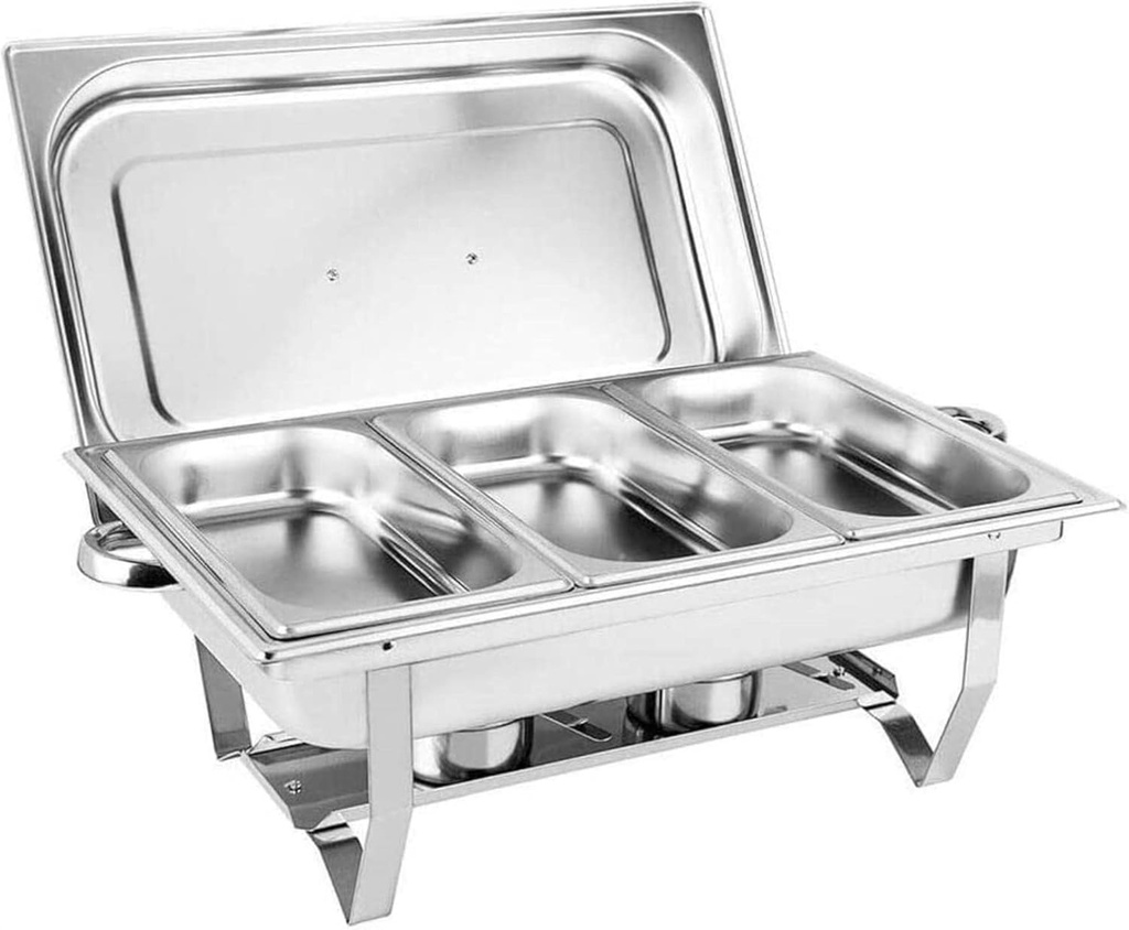 Chafing Dish 9.5L Rectangular with Triple Inserts