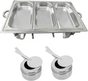 Chafing Dish 9.5L Rectangular with Triple Inserts