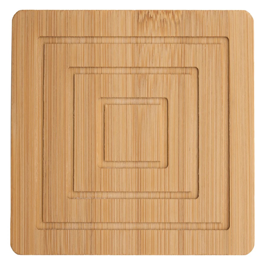 Coasters 11.5x11.5cm 6pc Bamboo Square With Holder - 30253