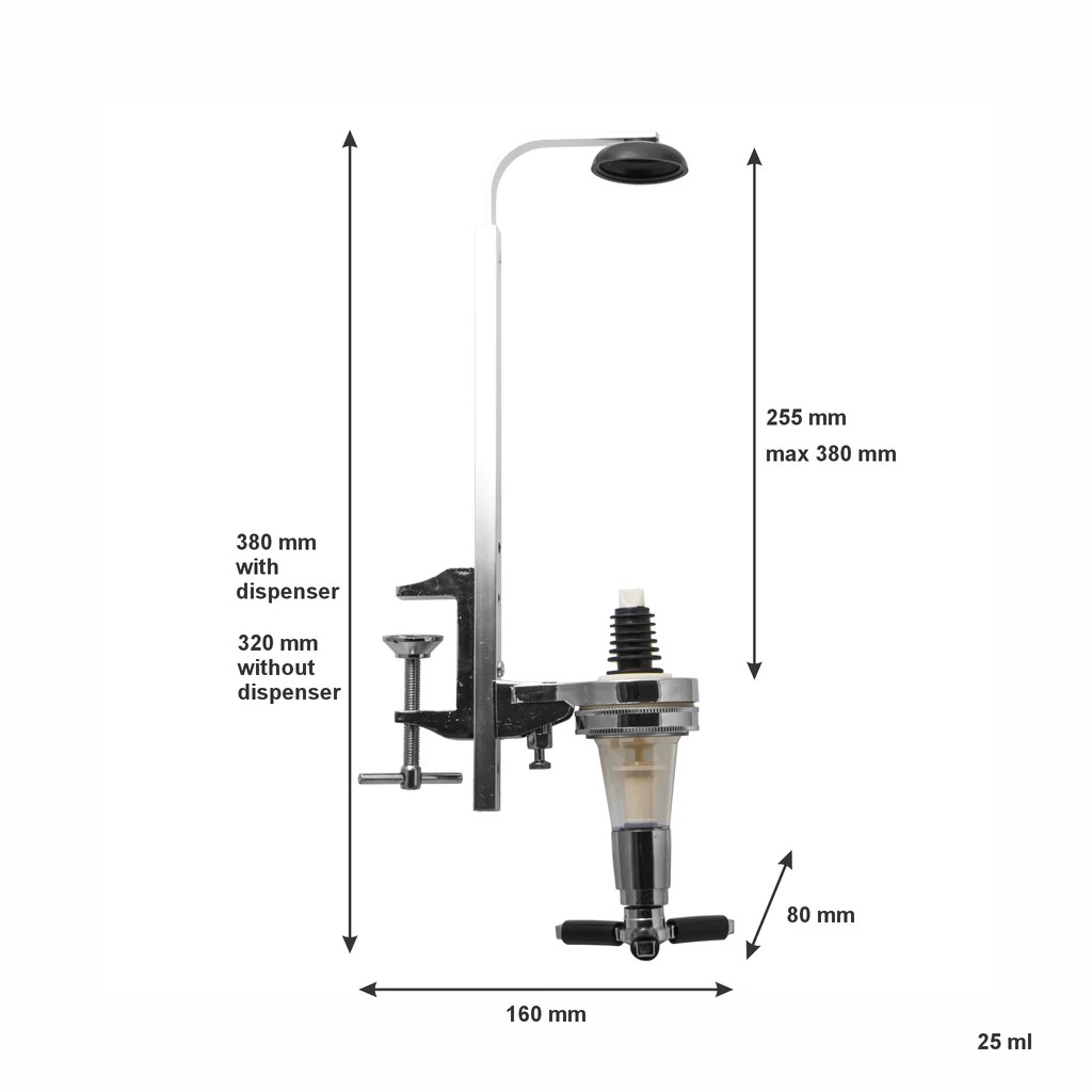 Bottle Tot Dispenser 1 Bottle 25Ml With Shelf Bracket 320X160X180Mm 73062