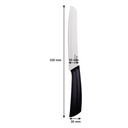 Bread Knife - Black and Grey Handle Regent - (320x30mm) - 12618