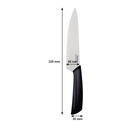 Chef Knife - Black and Grey Handle Regent Kitchen Premium - (325x30mm) - 12619