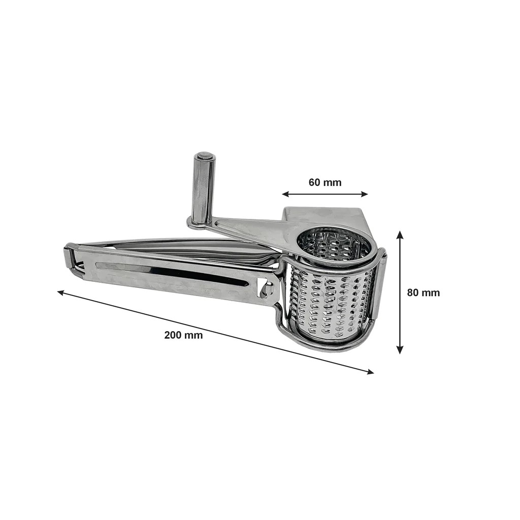 Rotary Cheese Grater – Stainless Steel (20x6x8 cm) - 12404