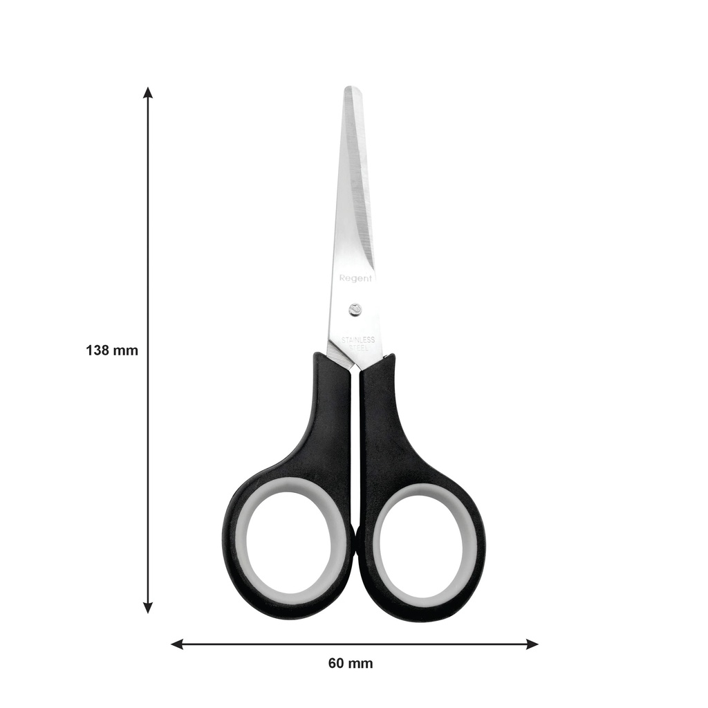 Scissors 2pc Set Black & Grey Regent 14549