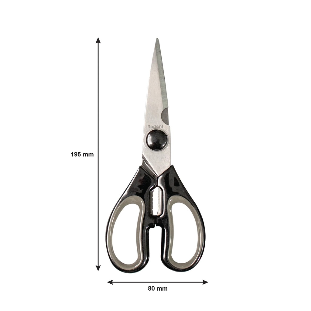 Scissors 19.5cm Black&Grey Regent 21111