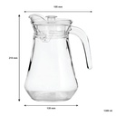 Water Jug 1.3L Catering With Plastic Lid 10367