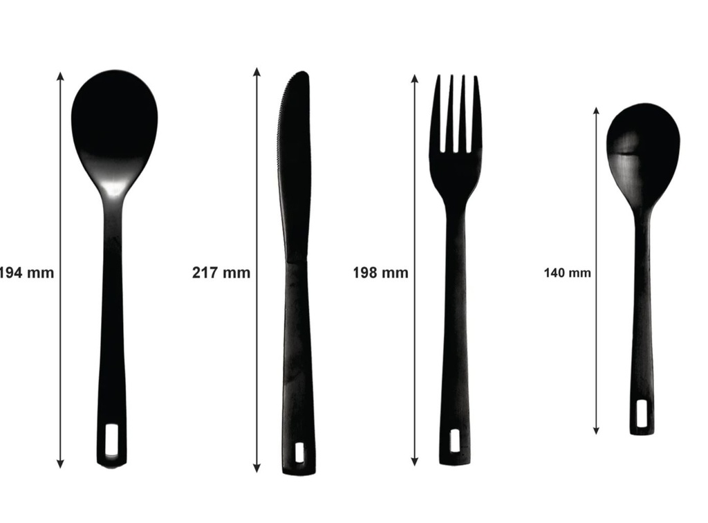 Cutlery Set 16Pc Daily Matt Black St.James 72157