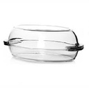 Double Roaster 2.85L 34X19.5X15Cm Oval Borosilicate Glass Borcam 59052