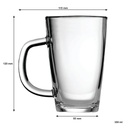 Mug 350ml Latte Glass Bullet Shaped - 17199