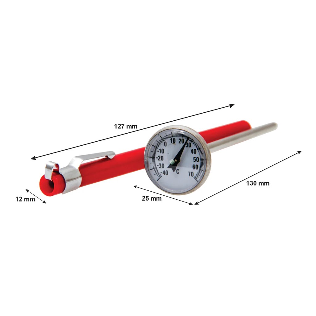 Thermometer 2.5x13cm Pocket (-40°C to +70°C) - 12199