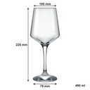 Wine Glass 490ml Stemmed Brunello - 27070