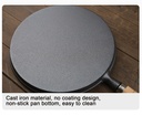 Roti/Pizza Pan 26cm Round Cast Iron with Wooden Handle