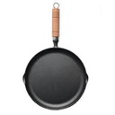 Roti/Pizza Pan 26cm Round Cast Iron with Wooden Handle