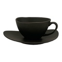 Cup & Saucer 10.5x9x6cm 1pc Matt Finished Ass color BJ2306002