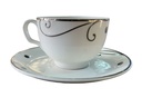 Cup & Saucer 200Ml Classic With Silver Dots & Rim Rvt2023-326