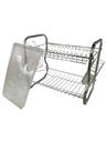 Dish Rack 40X40X25Cm 2 Tier With Cutlery Caddy Sqr Rvt2023-237