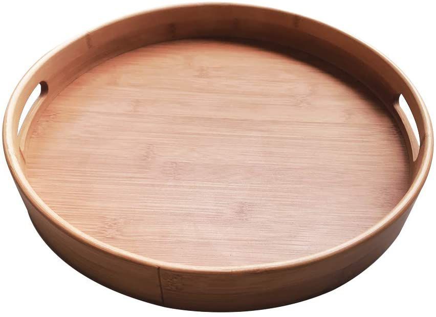 Tray 35X5Cm Round Wooden Rvt026-1