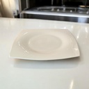 Plate 27x27cm Square Porcelain Modern - GC