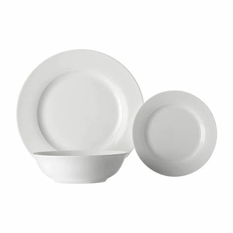 Dinner Set 12pc Euro Rim White Basics Maxwell Williams Fx0142