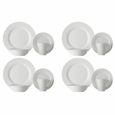 Dinner Set 16pc Cosmo Rim White Basics Maxwell Williams Fx0143