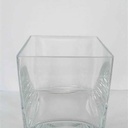 Glass Vase 24x8x8cm Clear Heavy VAS825-3