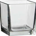 Glass Vase 12x12x12cm Square VAS1212FG