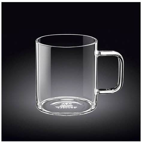 Cup 320cc 6pc Glass Bricks with Handle Line 550005