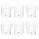 Cup 320cc 6pc Glass Bricks with Handle Line 550005