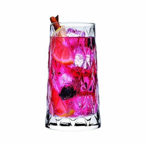 Tumbler 345ml 4pc Leafy Juice Glass 420855