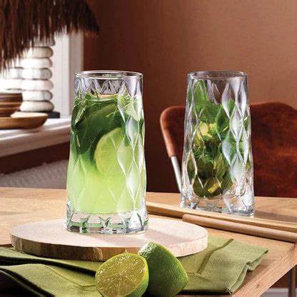 Tumbler 345ml 4pc Leafy Juice Glass 420855