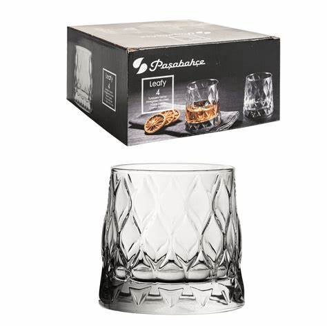 Whisky 300ml 4pc Leafy Glass 420194