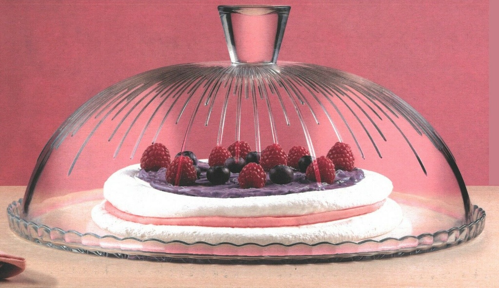 PATISSERIE PLATE AND DOME 32.2X10CM GLASS 96873