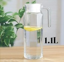 Jug 1.1L Glass With Lid Octagonal