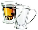 MUG FOOTED 300ML 2PC DOUBLE WALL GLASS BARISTA 10194