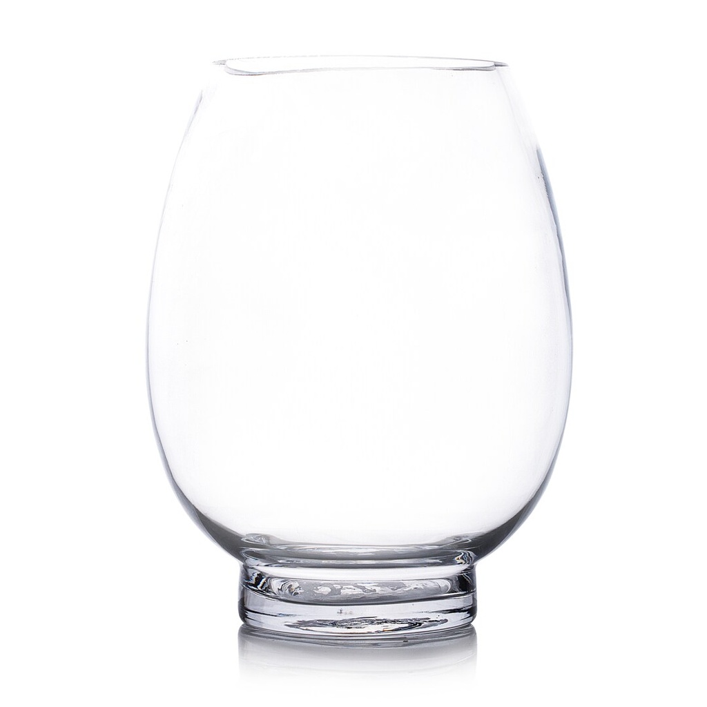 Glass Vase 30x15cm Barrel Clear-Base VAS30LD