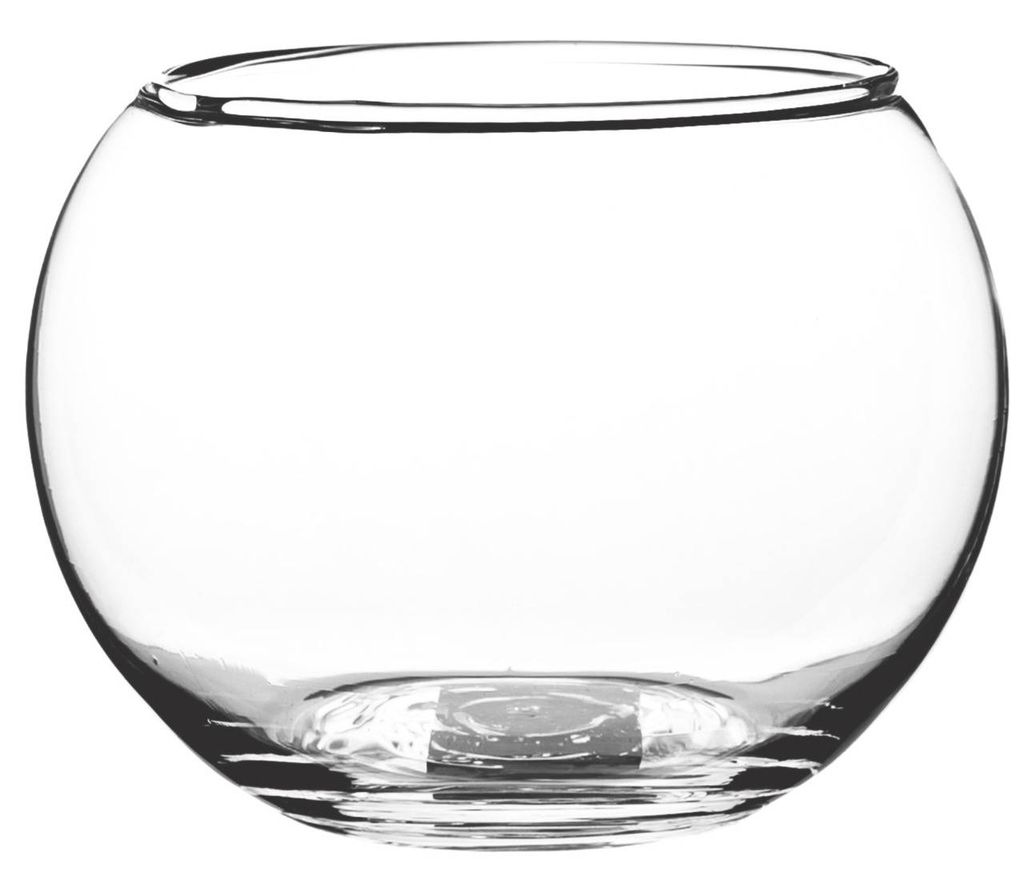 Glass Vase 25x18Cm Bubble Ball Clear VAS25Q